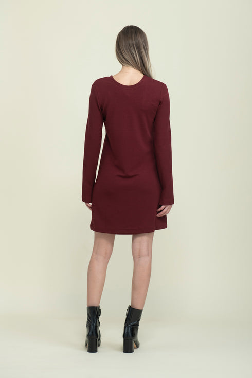 Katie-Reversible Tie Neck Dress